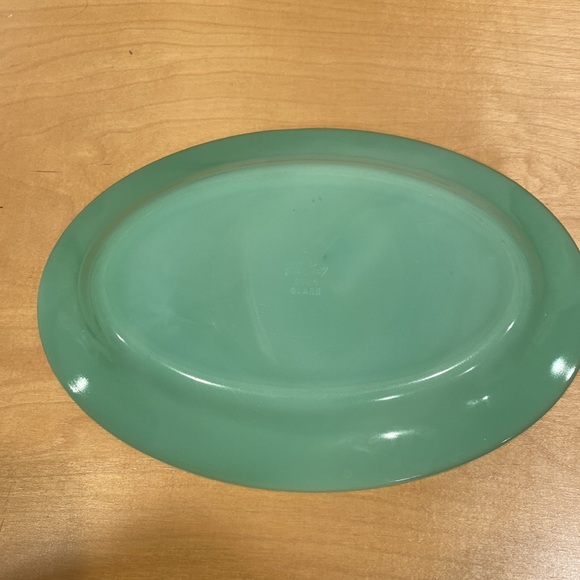 FIRE KING JADEITE GREEN OVEN GLASS OVEL VINTAGE 1950’s - Picture 5 of 10
